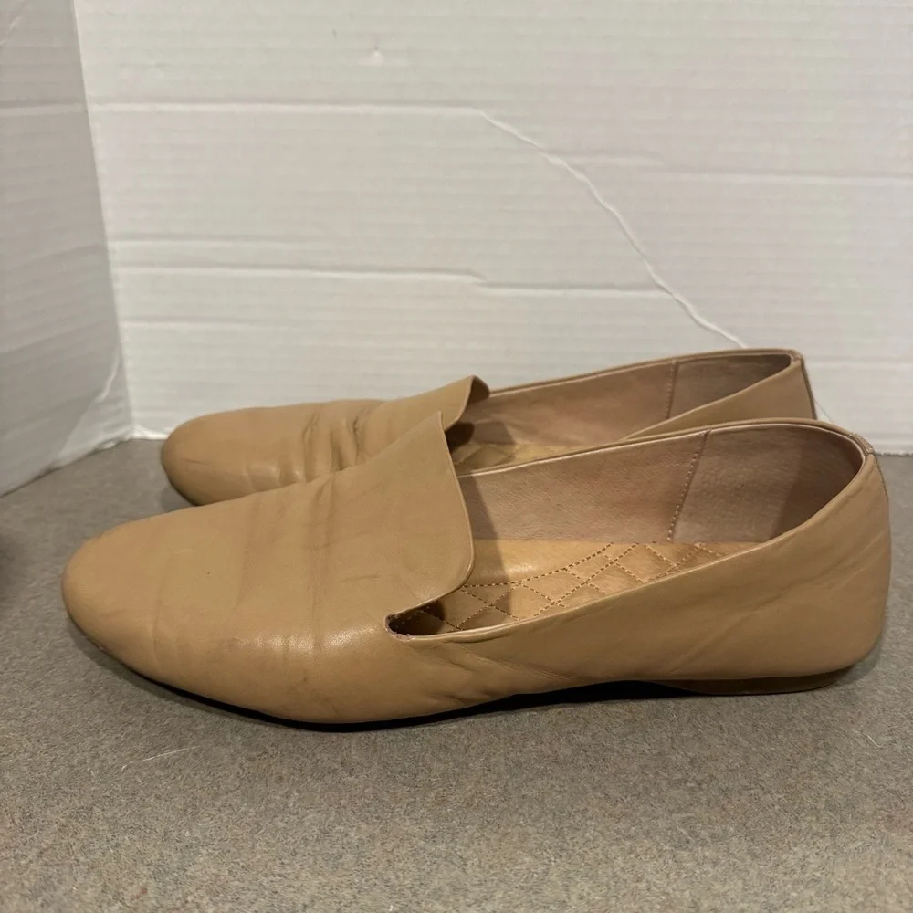 Birdies Elegant Tan Leather Women's Cushioned Loafers Flats Size 9